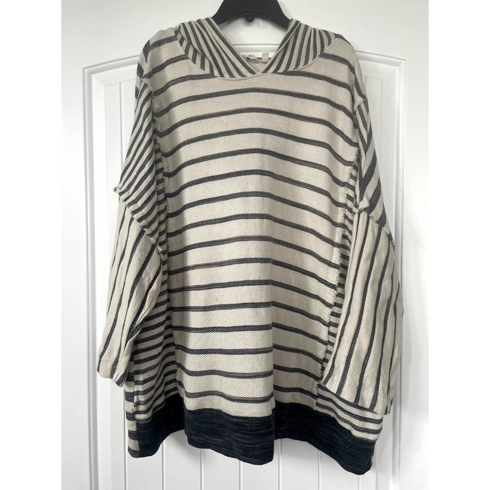 Soft Surroundings Hooded Striped Lightweight pullover 2X